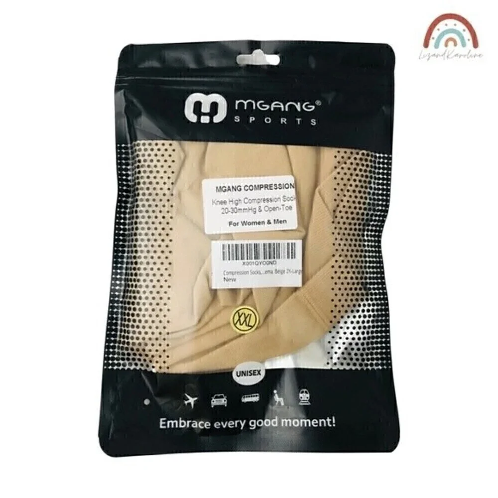 New! MGANG Compression Knee High Open Toe Unisex Socks